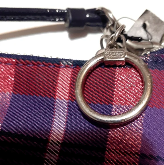 Coach Purple and Red Plaid Crossbody Bag - Picture 5 of 14
